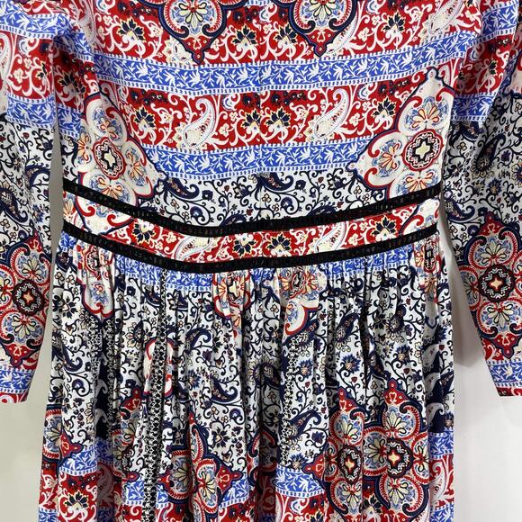 L'Agence Teresa Boho Babushka Floral Paisley Print Maxi Dress XS - Picture 8 of 12